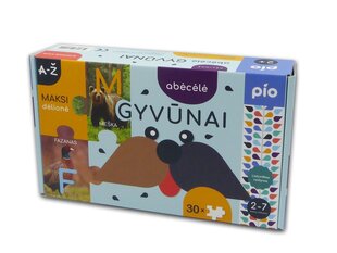 Dėlionė Abėcėlė Gyvūnai, 30 d. kaina ir informacija | Dėlionės (puzzle) | pigu.lt