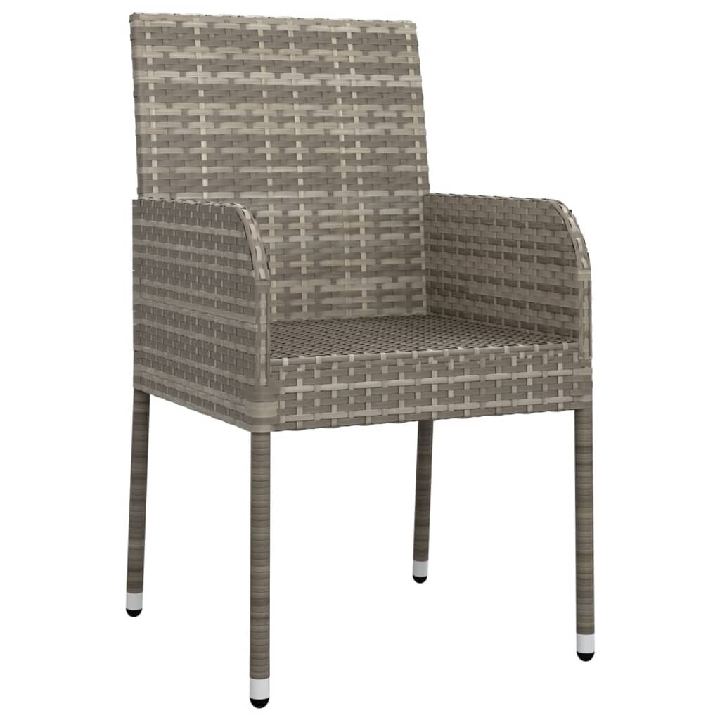 Sodo kėdės su pagalvėlėmis, 48x55x88 cm, 2vnt., pilkos kaina ir informacija | Lauko kėdės, foteliai, pufai | pigu.lt
