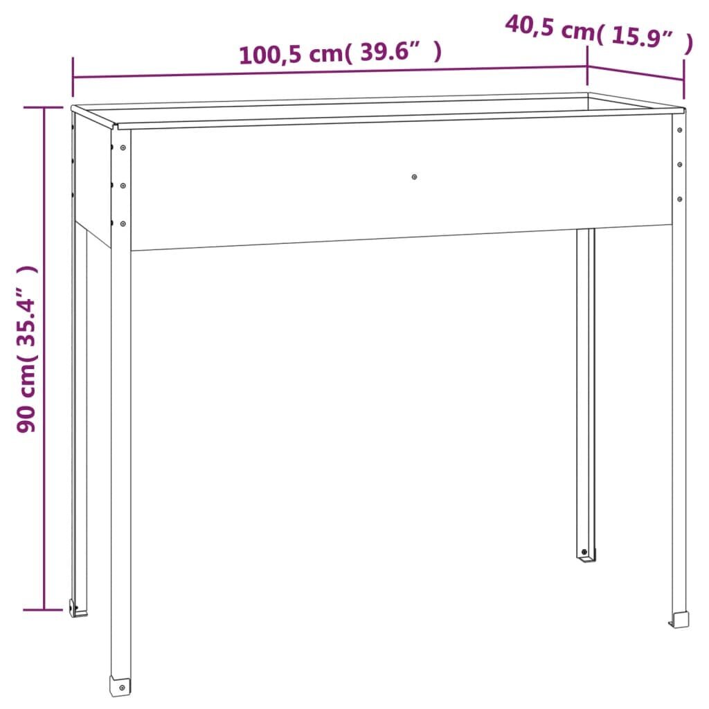 Sodo lovelis vidaXL 100,5x40,5x90cm kaina ir informacija | Vazonai | pigu.lt