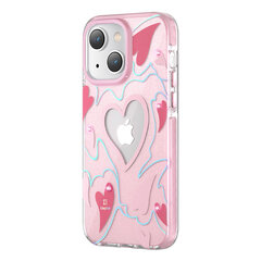 Kingxbar Heart Star skirtas iPhone 14, rožinis kaina ir informacija | Telefono dėklai | pigu.lt