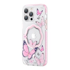 Kingxbar Butterfly Series skirtas iPhone 14 MagSafe, rožinis kaina ir informacija | Telefono dėklai | pigu.lt