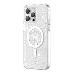 Kingxbar PQY Geek skirtas iPhone 14 Pro MagSafe, sidabrinis kaina ir informacija | Telefono dėklai | pigu.lt