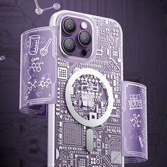 Kingxbar PQY Geek skirtas iPhone 14 Plus MagSafe, auksinis kaina ir informacija | Telefono dėklai | pigu.lt