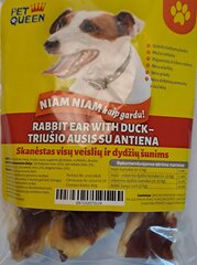 Niam Niam triušio ausis su antiena Rabbit Ear With Duck, 80g kaina ir informacija | Skanėstai šunims | pigu.lt