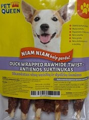 Niam Niam antienos suktinukai šunims Duck wrapped rawhide twist, 80g kaina ir informacija | Skanėstai šunims | pigu.lt