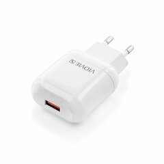 Сетевое зарядное устройство Vidvie CE12 2.4A 1xUSB, белое цена и информация | Зарядные устройства для телефонов | pigu.lt