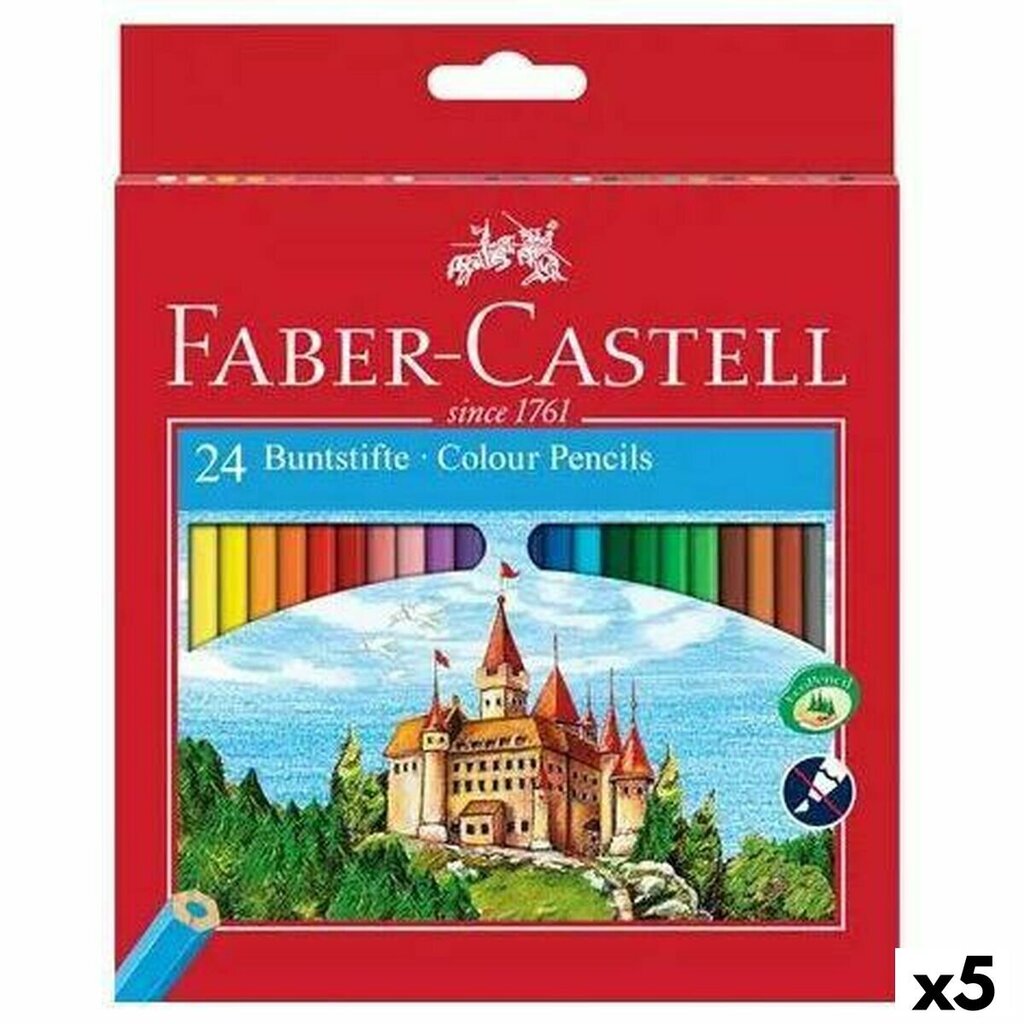 Spalvoti pieštukai Faber Castell, 24 vnt kaina ir informacija | Piešimo, tapybos, lipdymo reikmenys | pigu.lt