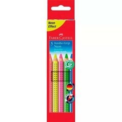 Цветные карандаши Faber-Castell, разноцветные неон (5 шт.) цена и информация | Принадлежности для рисования, лепки | pigu.lt