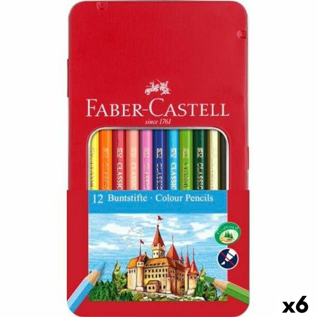 Spalvoti pieštukai Faber Castell, 12 vnt kaina ir informacija | Piešimo, tapybos, lipdymo reikmenys | pigu.lt