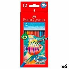 Акварельные цветные карандаши Faber-Castell, разноцветные (12 шт.) цена и информация | Принадлежности для рисования, лепки | pigu.lt