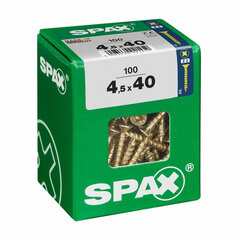 Коробка для винтов SPAX, шурупов, плоская головка (4,5 x 40 мм) цена и информация | Механические инструменты | pigu.lt