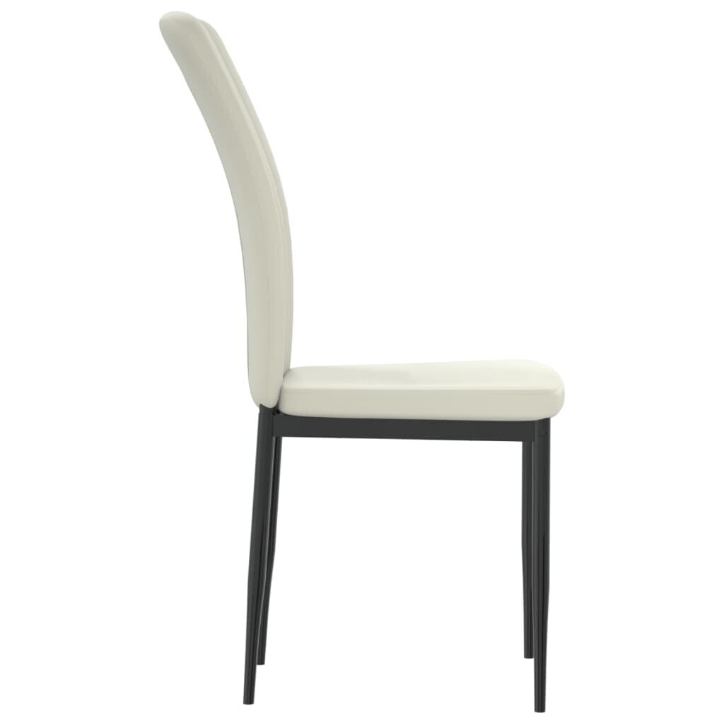 Valgomojo kėdės vidaXL, 4vnt., smėlio spalvos цена и информация | Virtuvės ir valgomojo kėdės | pigu.lt