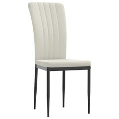 Valgomojo kėdės vidaXL, 4vnt., smėlio spalvos kaina ir informacija | Virtuvės ir valgomojo kėdės | pigu.lt