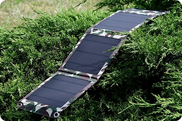 Atsarginis maitinimo šaltinis Turistinis saulės energijos kilimėlis 3 panelės,10W su dviem USB prievadais цена и информация | Turistiniai peiliai, daugiafunkciniai įrankiai | pigu.lt