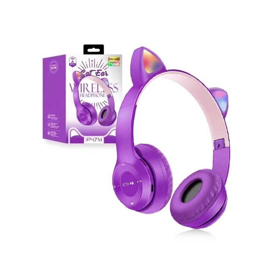 Cat Ears, violetinė kaina ir informacija | Ausinės | pigu.lt