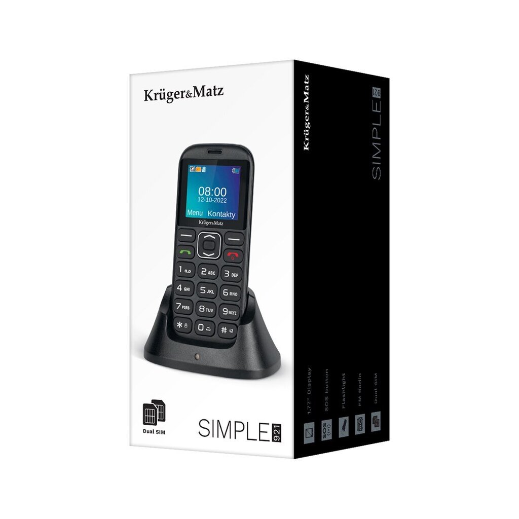 Kruger&Matz Simple 921 kaina ir informacija | Mobilieji telefonai | pigu.lt