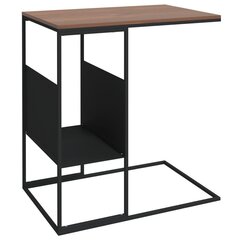 Šoninis staliukas vidaXL 55x36x59,5cm, rudas/juodas kaina ir informacija | Kavos staliukai | pigu.lt