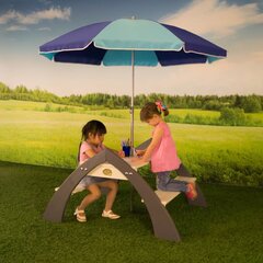 Vaikiškas lauko stalas Kylo, pilkas/baltas цена и информация | Детская садовая мебель | pigu.lt