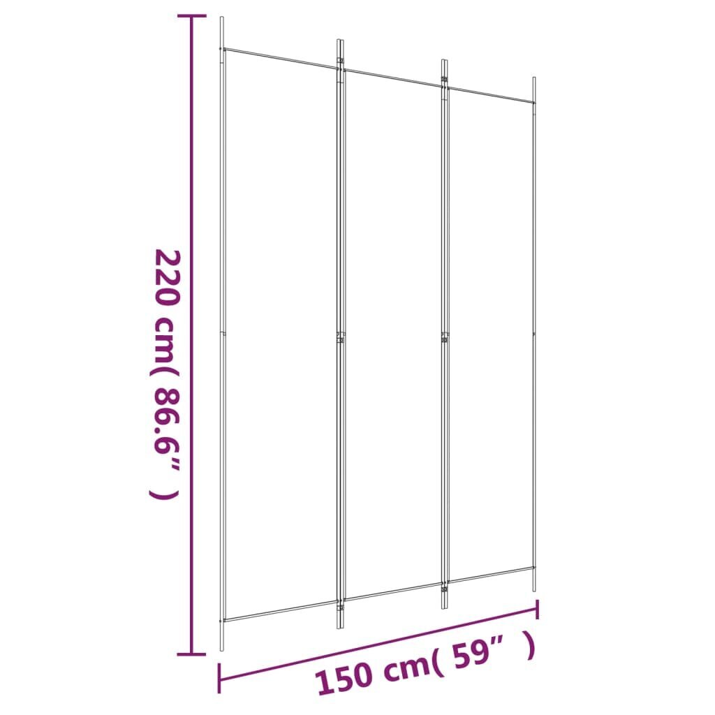 Kambario pertvara 150x220cm, ruda kaina ir informacija | Širmos, kambario pertvaros | pigu.lt