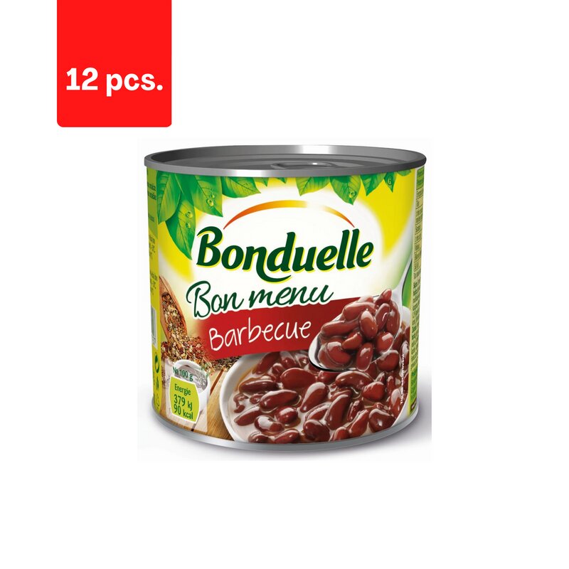 Raudonosios pupelės barbekiu padaže Bonduelle, 430 g x 12 vnt. kaina ir informacija | Konservuotas maistas | pigu.lt