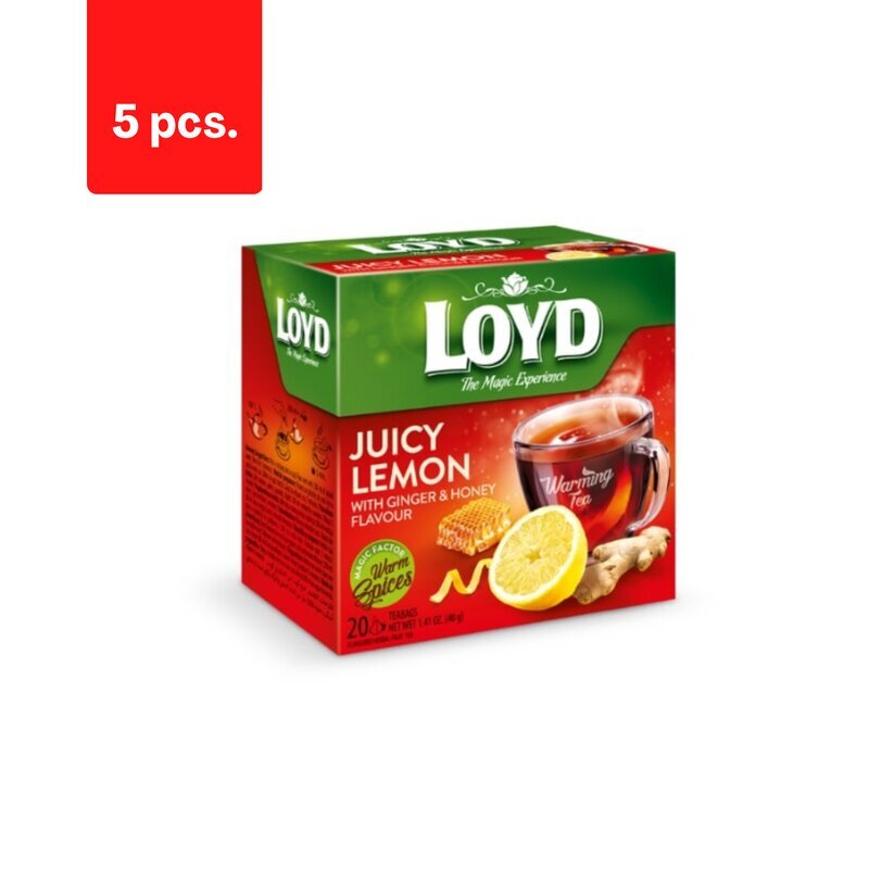 Loyd žolelių ir vaisių arbata, citrinų imbiero ir medaus skonio, 20 x 2g x 5 pak. kaina ir informacija | Arbata | pigu.lt