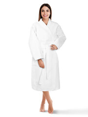SPIIN Банный халат Унисекс Кимоно Хлопок A619 белый цена и информация | Женские халаты | pigu.lt