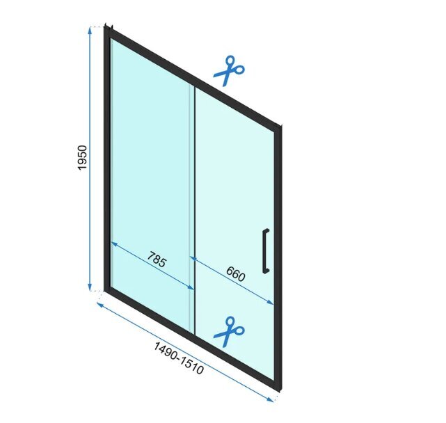Dušo durys Rea Rapid Slide 150 kaina ir informacija | Dušo durys ir sienelės | pigu.lt