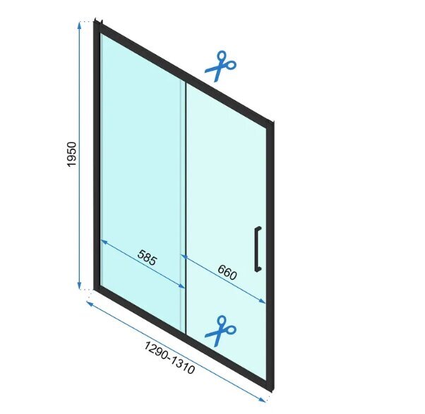 Dušo durys Rea Rapid Slide 130 kaina ir informacija | Dušo durys ir sienelės | pigu.lt