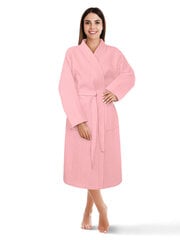 SPIIN Банный халат Унисекс Кимоно Хлопок A619 розовый цена и информация | Женские халаты | pigu.lt