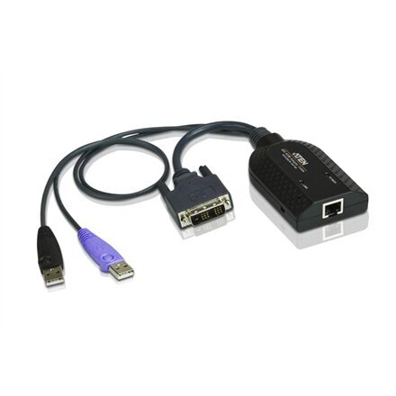 Aten KA7166-AX, USB-A/DVI-D, 25 cm kaina ir informacija | Kabeliai ir laidai | pigu.lt