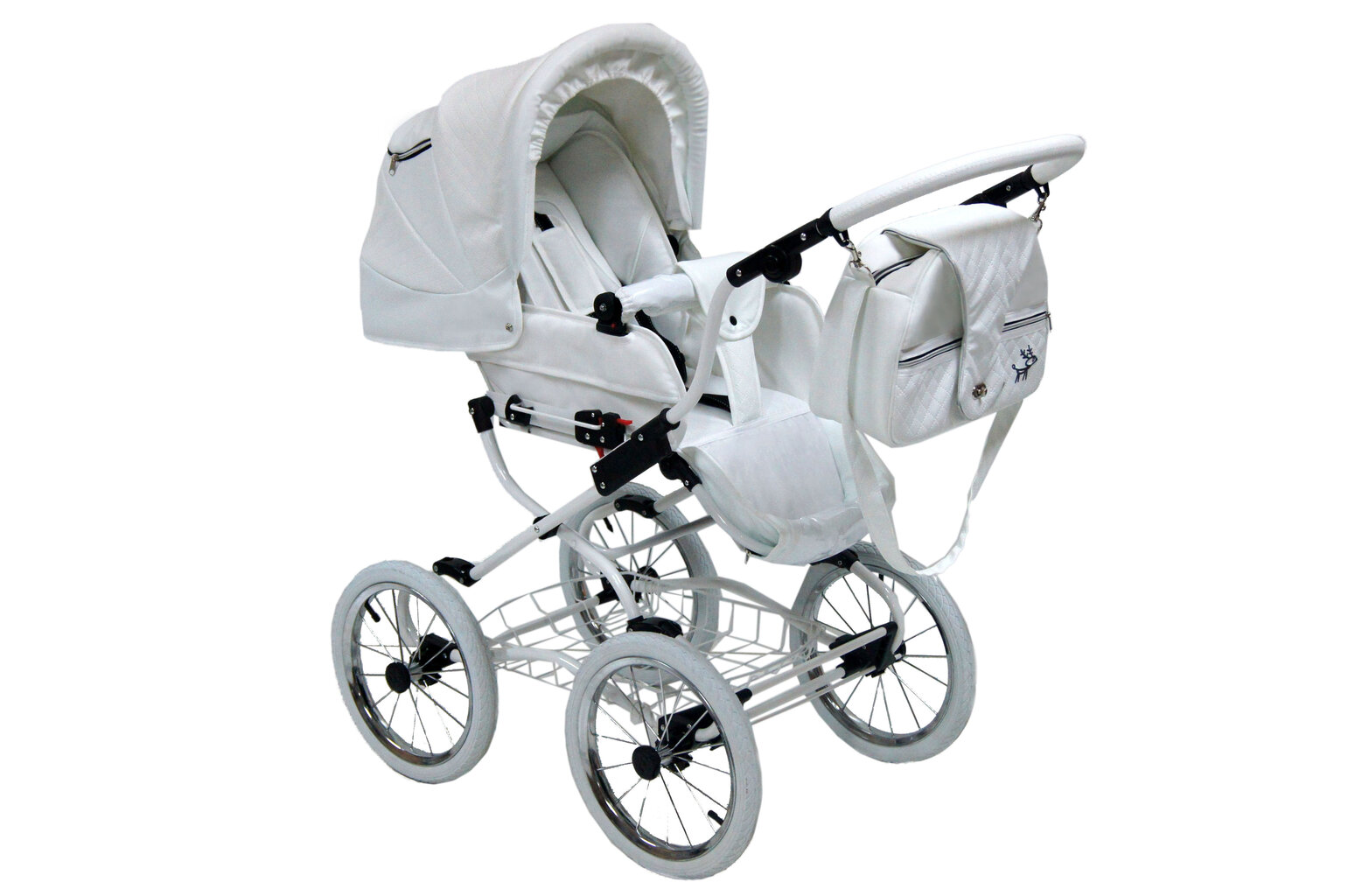 Scarlett universalus vežimėlis Baby Fashion 2in1, white-pink kaina ir informacija | Vežimėliai | pigu.lt