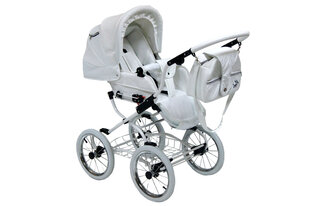 Scarlett universalus vežimėlis Baby Fashion 2in1, white-grey цена и информация | Тележка | pigu.lt