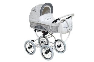 Scarlett universalus vežimėlis Baby Fashion 2in1, white-grey kaina ir informacija | Vežimėliai | pigu.lt