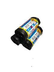 3 рулона. Мешки для мусора черные. Материал HDPE, 60л 600х800мм в рулоне 50шт. цена и информация | Мусорные пакеты | pigu.lt