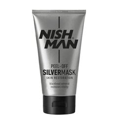 Nulupama sidabrinė veido kaukė Nishman Silver PEEL-OFF Face Mask vyrams, 150 ml цена и информация | Маски для лица, патчи для глаз | pigu.lt