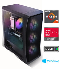 Mdata Gamer Ryzen 7 7700X 8GB 512GB SSD RX6600 Windows 10 kaina ir informacija | Stacionarūs kompiuteriai | pigu.lt