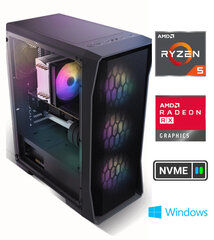 Mdata Gamer Ryzen 5 5600X 8GB 1TB SSD RX6600 Windows 10 kaina ir informacija | Stacionarūs kompiuteriai | pigu.lt