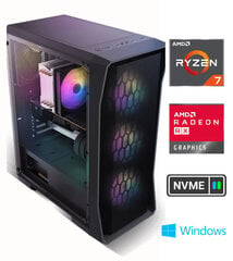 Mdata Gamer Ryzen 7 7700X 16GB 512GB SSD RX6700 XT Windows 10 kaina ir informacija | Stacionarūs kompiuteriai | pigu.lt