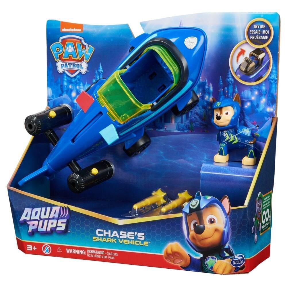 Transporto priemonė Paw Patrol (Šunyčiai Patruliai) Aqua Theamed Chase 6066140, mėlyna цена и информация | Žaislai berniukams | pigu.lt