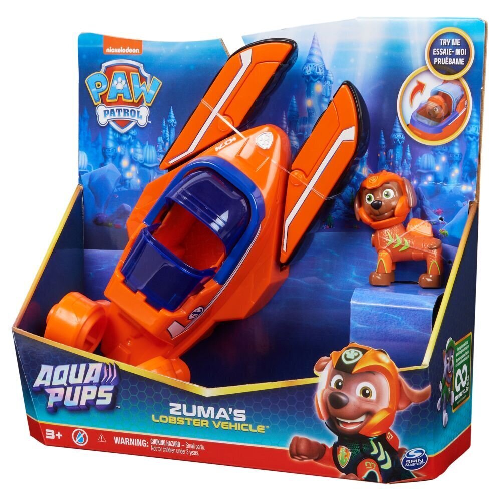 Transporto priemonė Paw Patrol (Šunyčiai Patruliai) Aqua Theamed Zuma 6066143, oranžinė kaina ir informacija | Žaislai berniukams | pigu.lt