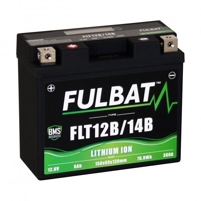 Akumuliatorius Fulbat FLT12B/14B, 76.8Wh 360 A EN 12V kaina ir informacija | Moto akumuliatoriai | pigu.lt