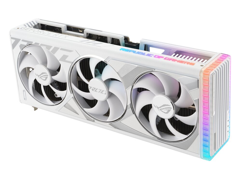 Asus ROG Strix GeForce RTX 4090 24GB GDDR6X White OC Edition (ROG-STRIX-RTX4090-O24G-WHITE NVIDIA) kaina ir informacija | Vaizdo plokštės (GPU) | pigu.lt