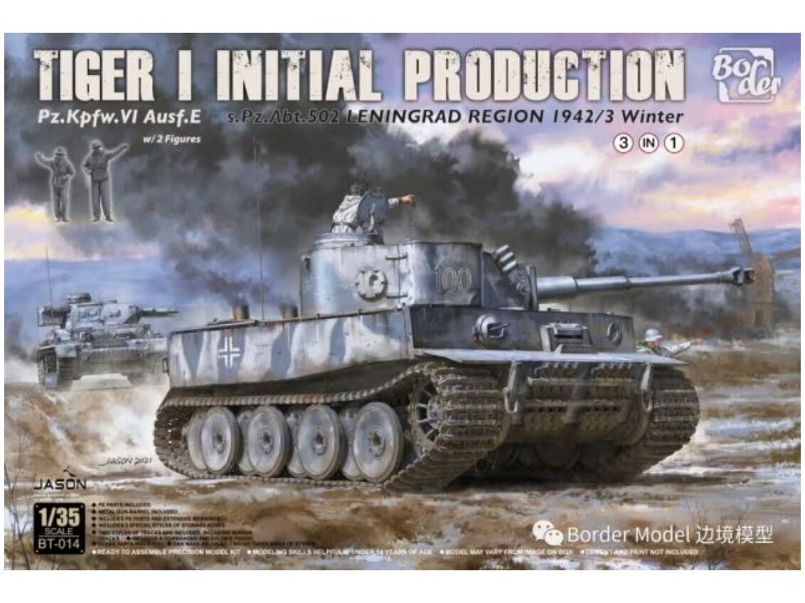 Surenkamas modelis Border Model Tiger I Initial Production s.Pz.Abt.502 Leningrad Region 1942/43 Winter, 1/35, BT-014 kaina ir informacija | Konstruktoriai ir kaladėlės | pigu.lt