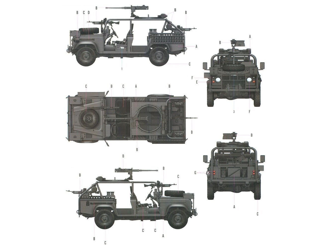 Surenkamas modelis Hobbyboss Ranger Special Operations Vehicle RSOV, 1/35, 82450 kaina ir informacija | Konstruktoriai ir kaladėlės | pigu.lt
