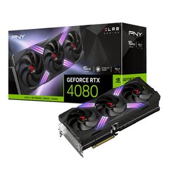 PNY GeForce RTX 4080 XLR8 Gaming Verto Epic-X RGB Triple Fan DLSS 3 (VCG408016TFXXPB1) kaina ir informacija | Vaizdo plokštės (GPU) | pigu.lt