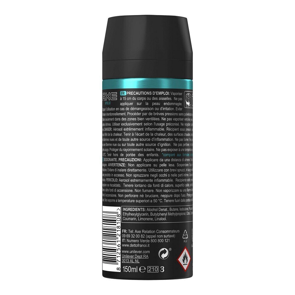 Purškiamas dezodorantas Apollo Axe, 150 ml kaina ir informacija | Dezodorantai | pigu.lt