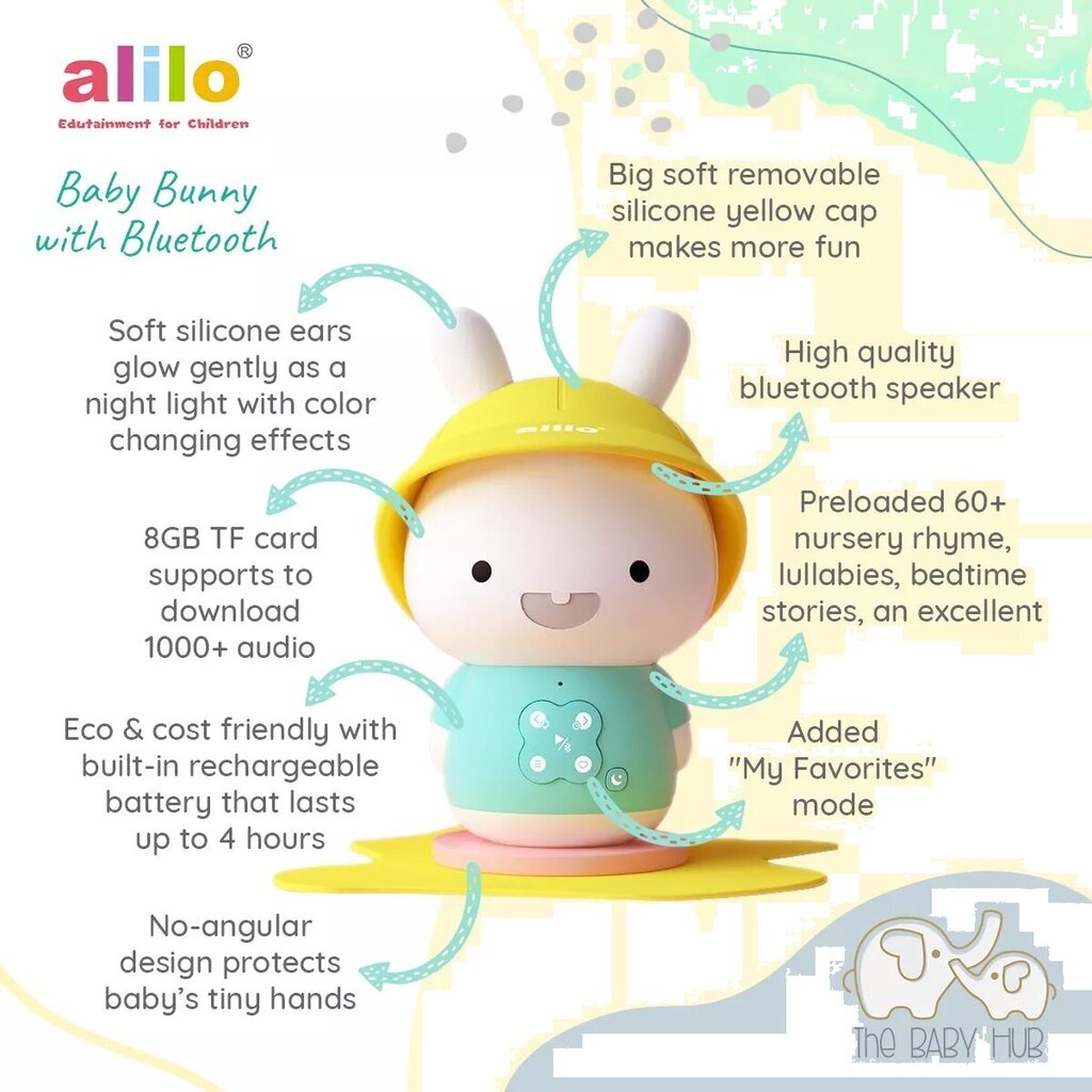 Interaktyvūs žaislas Alilo Baby Bunny Bluetooth, RU kaina ir informacija | Žaislai kūdikiams | pigu.lt