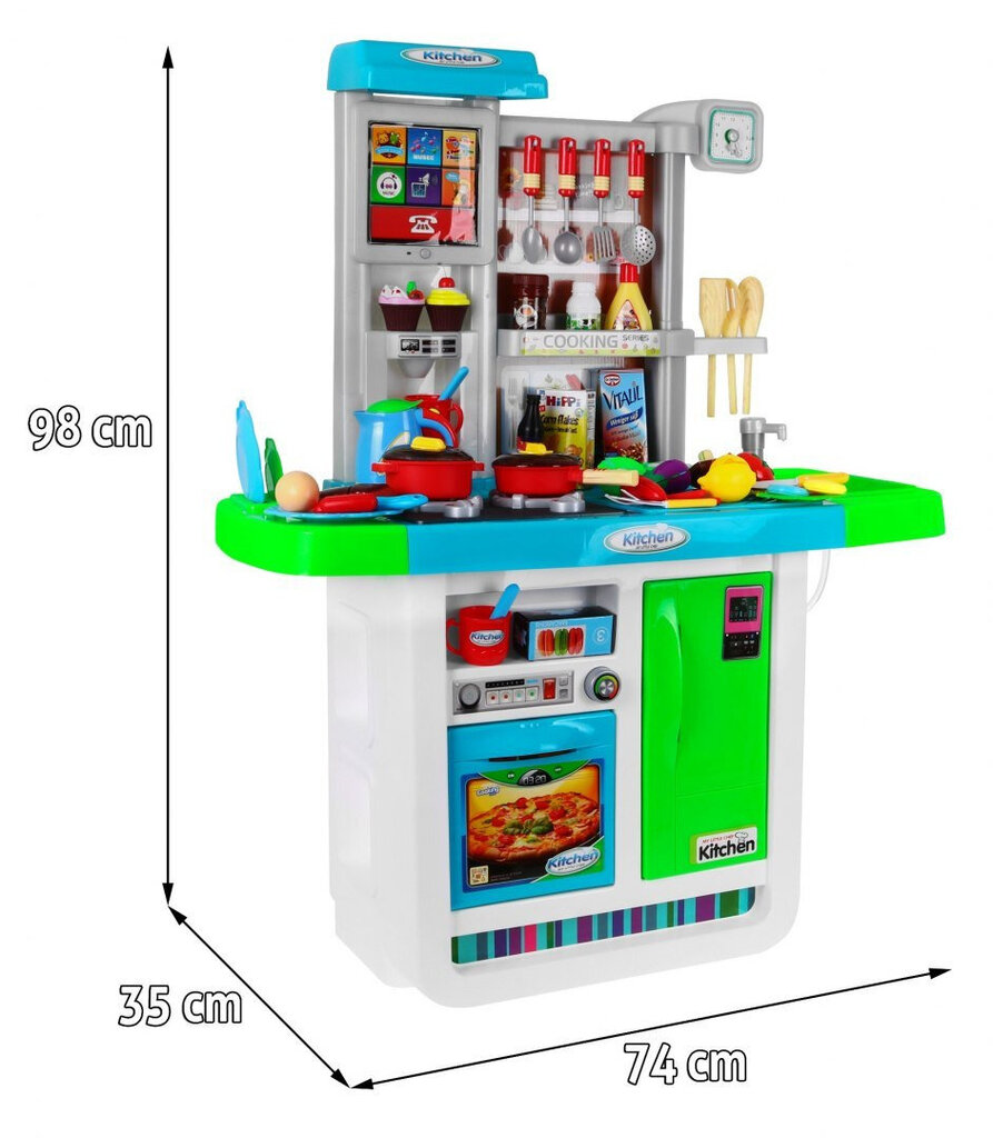 Interaktyvi virtuvėlė su priedais, mėlyna kaina ir informacija | Žaislai mergaitėms | pigu.lt