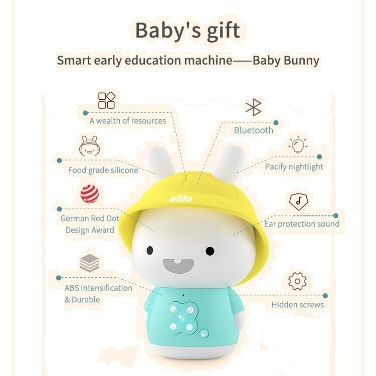 Interaktyvus žaislas Alilo Baby Bunny Bluetooth, ENG kaina ir informacija | Žaislai kūdikiams | pigu.lt