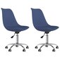 Pasukamos valgomojo kėdės vidaXL, 2vnt., mėlynos kaina ir informacija | Virtuvės ir valgomojo kėdės | pigu.lt